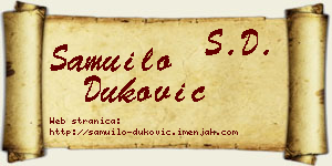 Samuilo Duković vizit kartica
